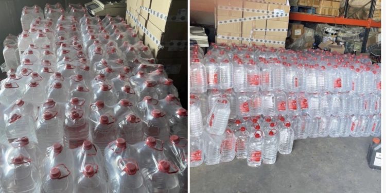 Kjo është sasia e alkoolit që u konfiskua dje teksa po tentohej të kontrabandohej nga firma “Gërmova”