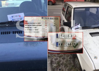 Ekskluzive: Vazhdon kampanja kundër ndërrimit të tabelave në veri, vendosen mbishkrime “S’ka dorëzim, tabelat KM mbesin”