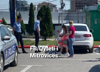 Policia e Kosovës dënon qytetarën Serbe, nuk mbuloi simbolet e shtetit Serb në tabelat e veturës