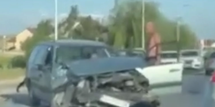 Pamje nga aksidenti i rëndë në magjistralen Mitrovicë-Prishtinë