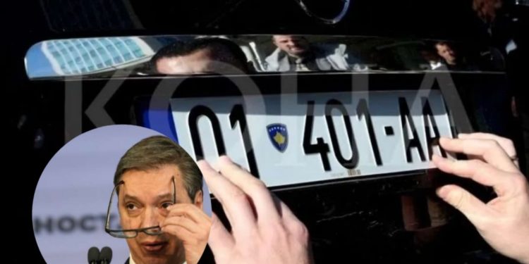 Vuçiqi pajtohet që më 1 shtator do të nisë së zbatuari vendimi për targat serbe