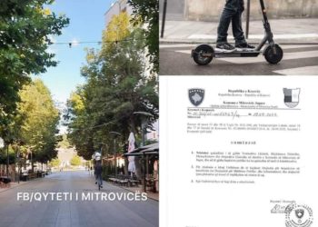 Komuna e Mitrovicës ndalon qarkullimin e trotinetëve elektrikë në Shesh