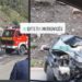 Pamje nga aksidenti i tmerrshëm që ndodhi afër Zveçanit dhe ku humbi jetën një polic