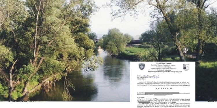 Drejtoria e Inspekcionit gjobit qytetarin që hodhi mbeturina në lumin Sitnica