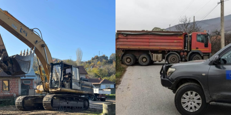 Qytetari vushtrrias i gatshëm të ofroj falas eskavatorin për heqjen e barikadave në veri