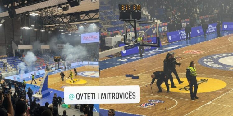 Eskalon situata në Prishtinë, policia detyrohet të largojë tifozët nga salla