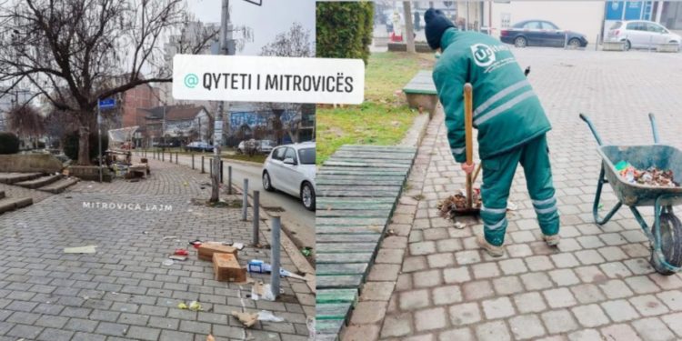 KRM Uniteti pastruan hapësirat përreth Xhamisë ‘Isa Beg’ Mitrovicë