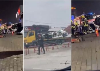 Vetura me targa të huaja u bë copë e grimë, pamje nga aksidenti i tmerrshëm në Çagllavicë 