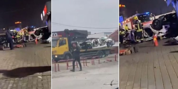 Vetura me targa të huaja u bë copë e grimë, pamje nga aksidenti i tmerrshëm në Çagllavicë 