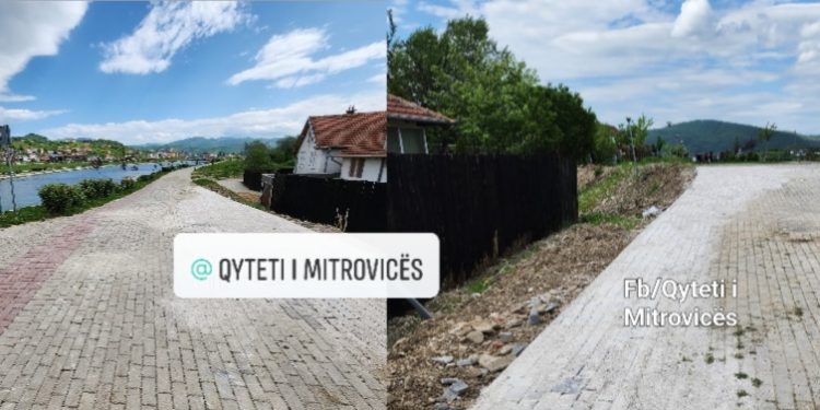 Lajm i mirë: Komuna e Mitrovicës më në fund rregullon pjesën e dëmtuar të shetitorës së liqenit