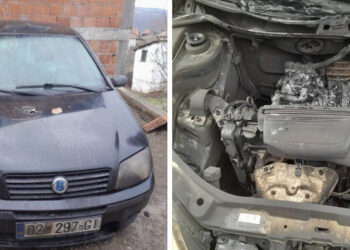 Digjet vetura e Kryesusit të Kuvendit Komunal në Leposaviq