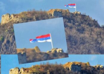 Largohet sërish flamuri serb që valvitej në kalanë e Zveçanit