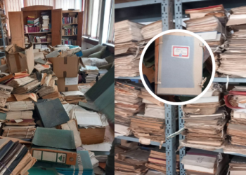 Policia e dorëzon në Agjencinë e Arkivave materialin që e gjeti në komunat ilegale në veri